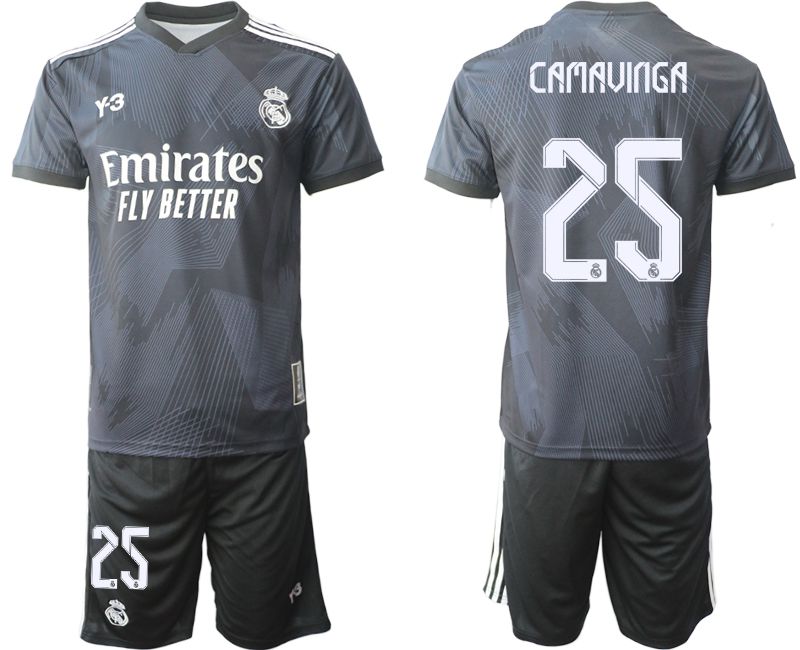 Men 2022-2023 Club Real Madrid Cuarta Camiseta Y3 de black 25 Soccer Jersey